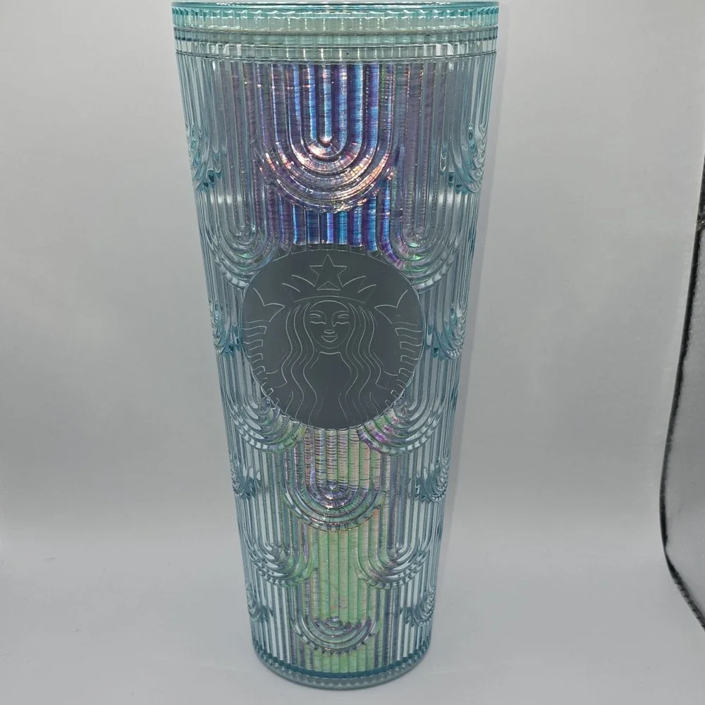Starbucks Blue Iridescent Advertising Cup Coffee‎ & Tea Theme